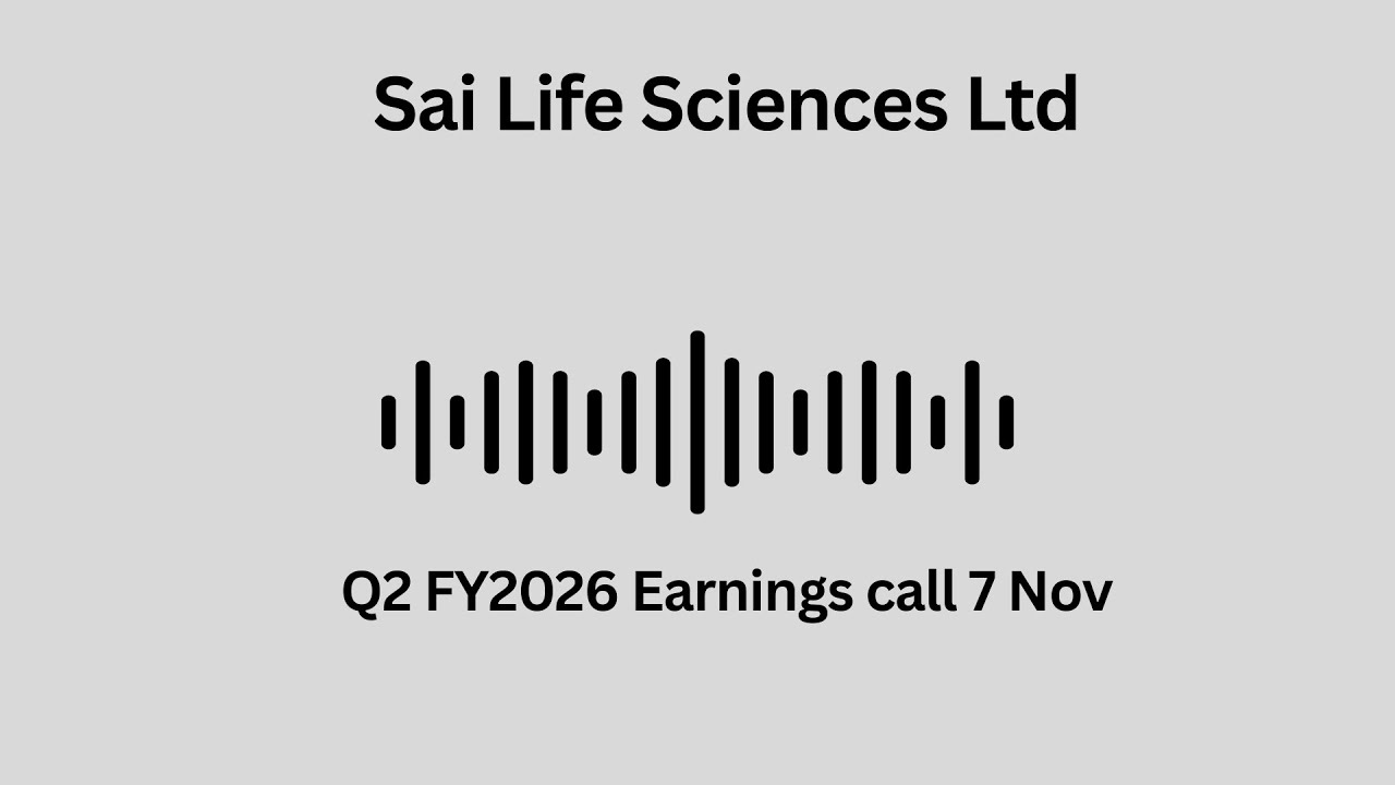 Конференц-связь по итогам второго квартала 2026 финансового года компании Sai Life Sciences Ltd.