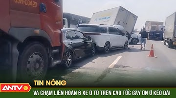 Hiện trưởng tai nạn liên hoàn giữa 6 ô tô trên cao tốc TP HCM - Trung Lương | ANTV