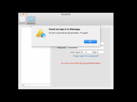 How to fix cant sign into imessage on mac an error occurred during activation.