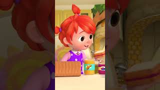 Yummy Peanut Butter Jelly Sandwich! #shorts #cocomelon #nurseryrhymes #play #food #eating