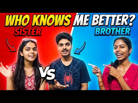 Who knows me better challenge with siblings|🥲💔 #whoknowsbetter #siblingschallenge #challenge 