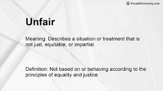 Unfair Meaning