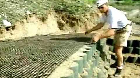 2 How to Install a Geogrid Geosynthetic layer in a GEOWEB® Geocell Retaining Wall