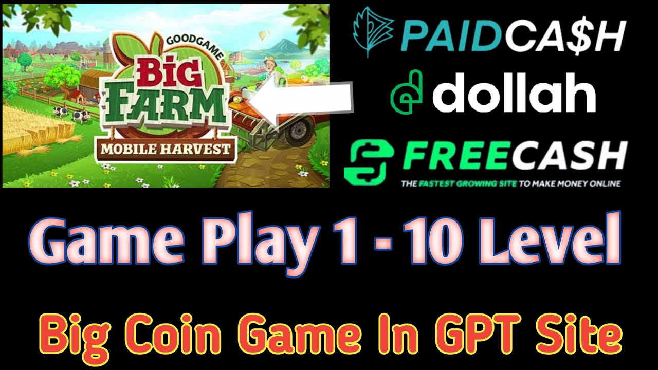 Big Farm Game 1 10 Level Normal Play Tutorial Live FreeCash skins-gratis-de-csgo-nuevo-metodo-sin-deposito-2023-freecash-youtube