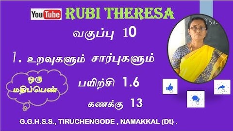 10th _ Relations &Functions  _ Exercise 1.6 _ Sum 13