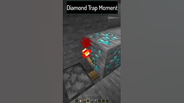 Minecraft Diamond Trap Moment 💎