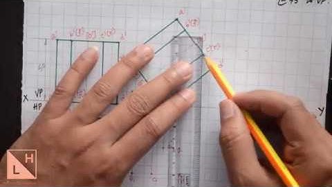 Hexagonal Prism - corner resting_Ortho projection of solids_Easy way to find Visible & hidden edges.