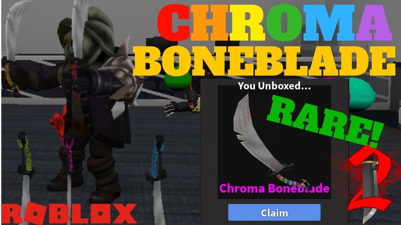 Roblox Murder Mystery 2 Chroma Boneblade Gameplay Youtube