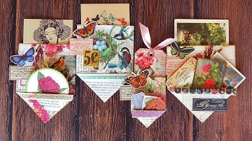 NO-GLUE Floating Pockets for Junk Journals! EASY Tutorial! Use Up Book Pages! #junkjournal #tutorial