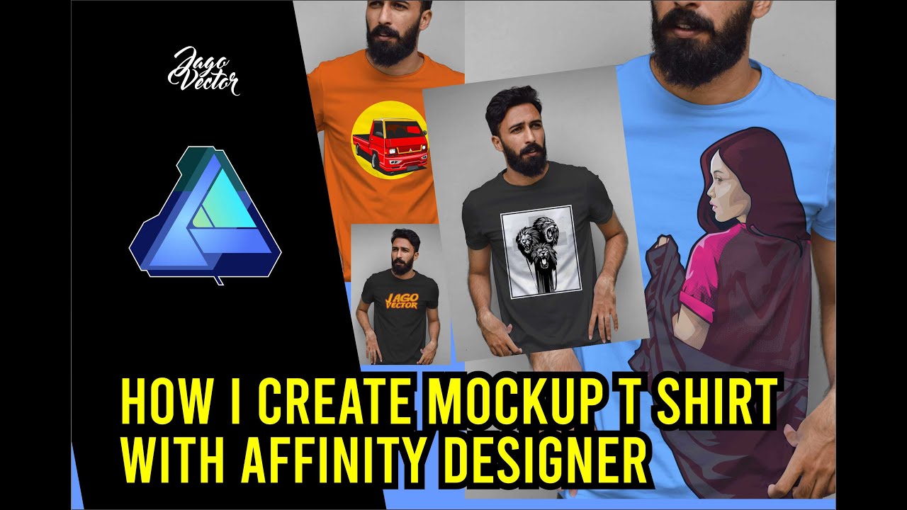 how i create mockup t-shirt in affinity designer - YouTube