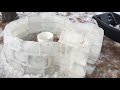 Making an ice igloo