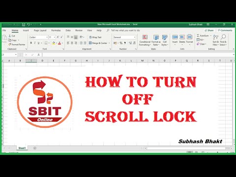 how to turn off scroll lock in excel windows 10