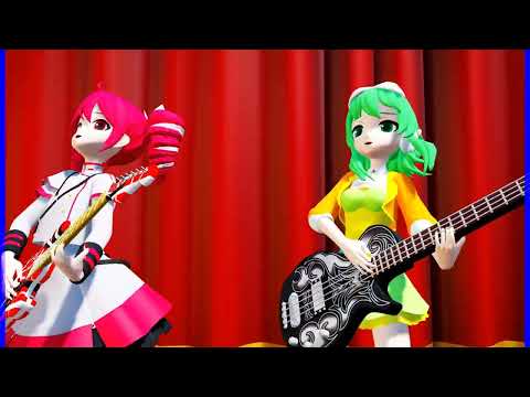MMD、テト、グミ、計2人、で、白い雪のプリンセスは・重音テトCover