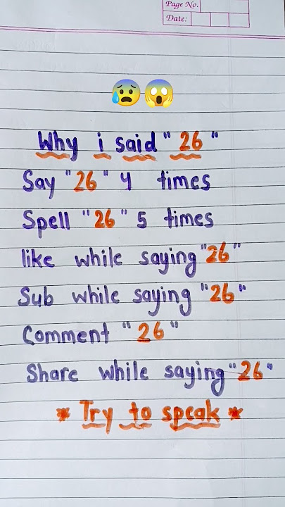 why did I say'26'😱#shorts