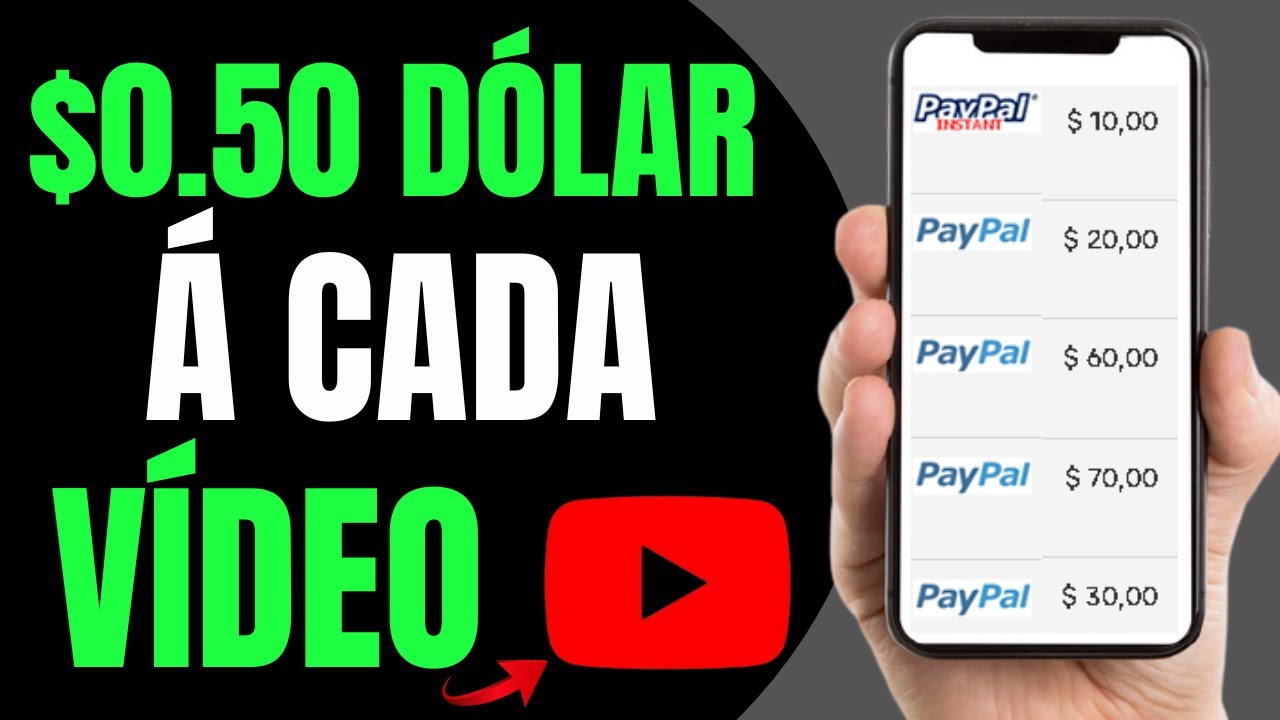 😱 RECEBA EM DÓLAR PARA CLICLAR EM VÍDEOS – RENDA EXTRA ONLINE