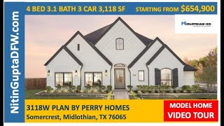 3118 Plan By Perry Homes in Somercrest in Midlothian, TX | Midlothian New Home Tours