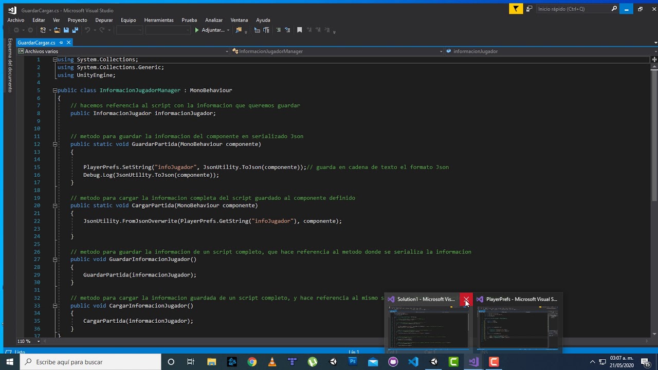 Guardar y Cargar datos en PlayerPrefs - Guardando Todas las variables ...