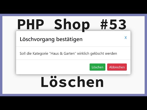 Kategorie löschen mit Löschbestätigung im Bootstrap Modal - PHP Online Shop Tutorial | Part 53