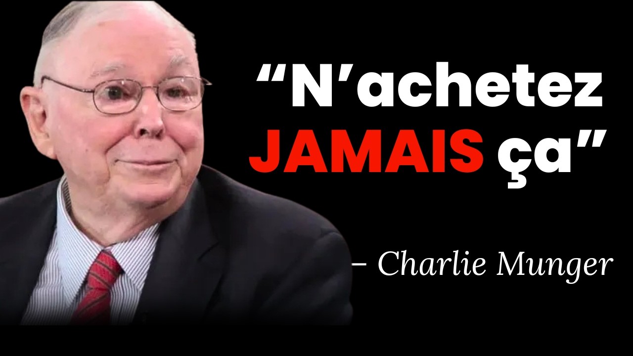 CHARLIE MUNGER: Vous voulez devenir riche? Arrêtez d'acheter ces 10 destructeurs de richesse.
