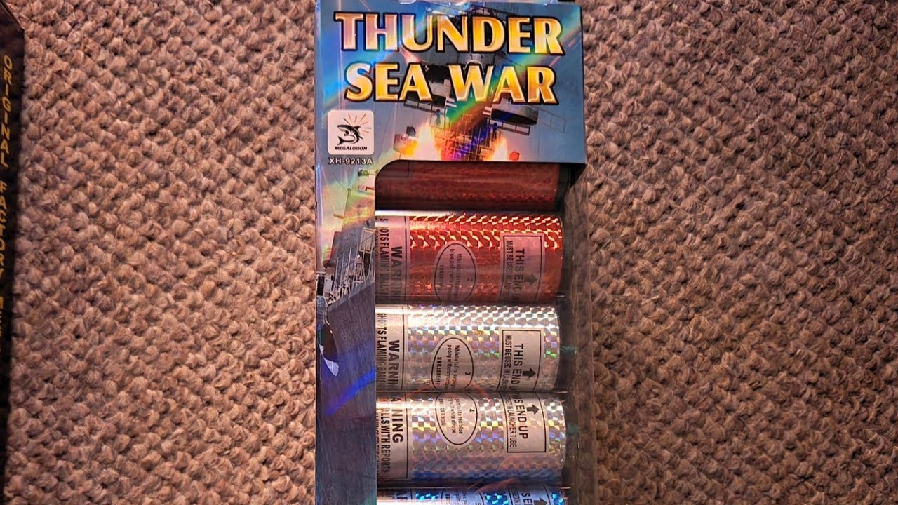 THUNDER SEA WAR 4" cannister shells 6pc from megalodon fireworks