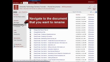 SharePoint Change Document Name and Title