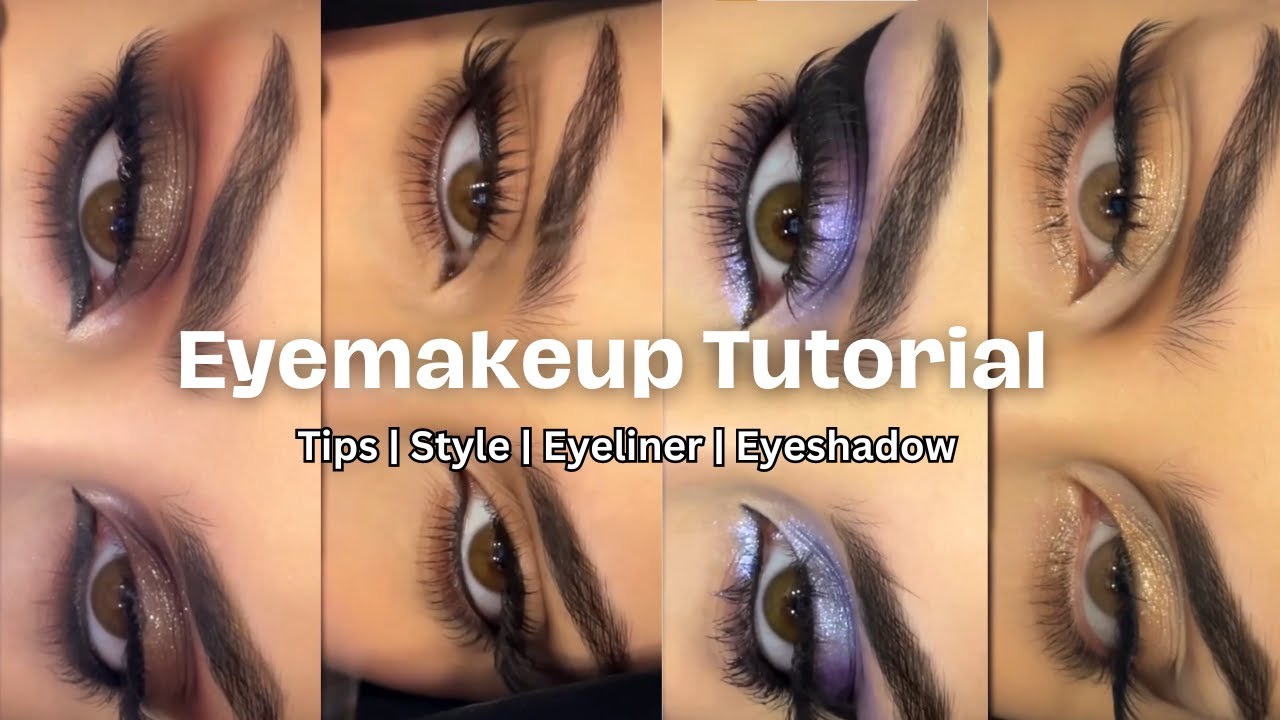 4 Eye Makeup Tutorial Eyeliner Eyeshadow Makeup YouTube