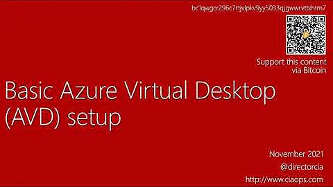 Basic Azure Virtual Desktop (AVD) setup