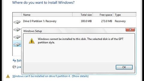 Fix: Windows Cannot be Installed to This Disk GPT error