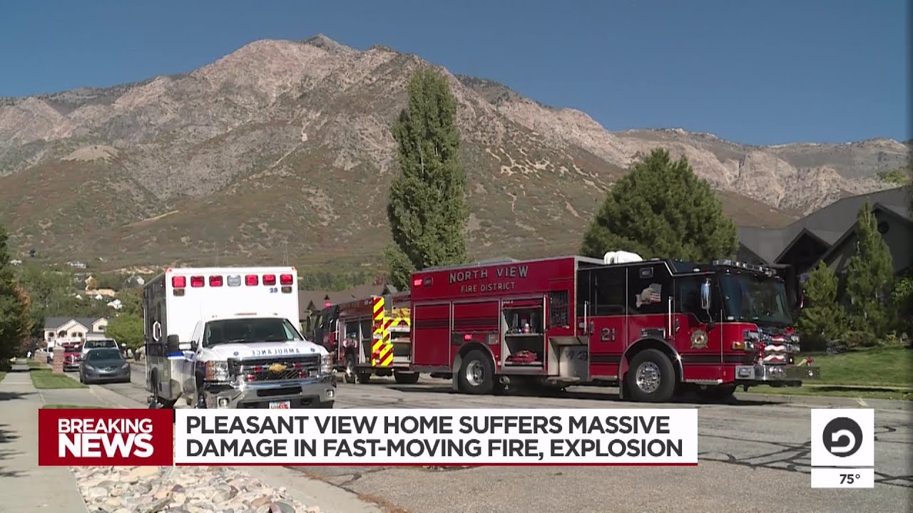 Family displaced after fire, explosion in Pleasant View home - YouTube