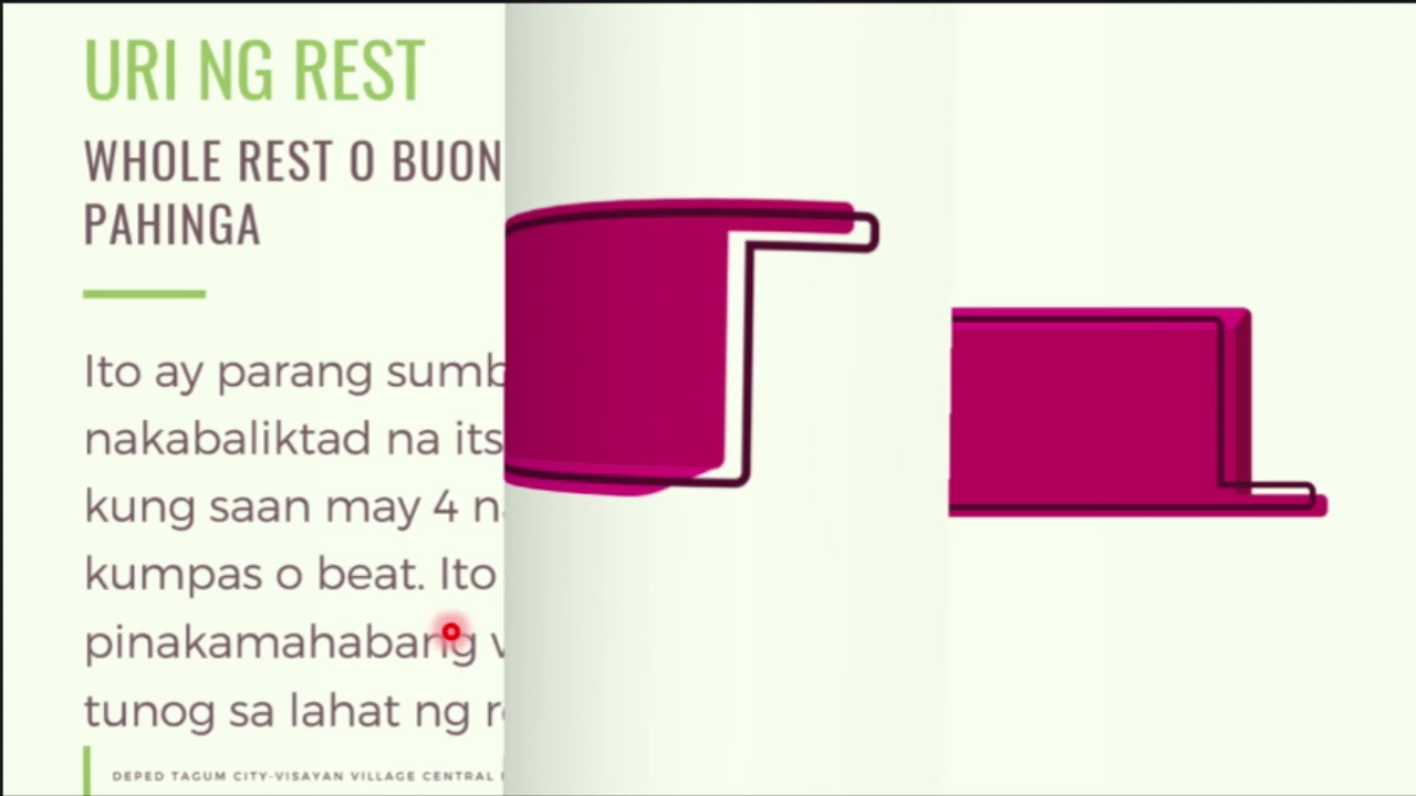Rest Example Mapeh MAPEH 4 ARALIN 1 NOTE AT REST - YouTube