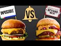 MEAT EATERS TASTE TEST! Beyond Burger vs Impossible Burger