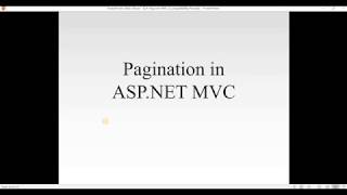 WE Wk 09 Video 03 ( Implementing Paging Functionality in MVC5 )