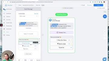 How To Create a Messenger Welcome Menu for Restaurants with ManyChat (FREE TEMPLATE)
