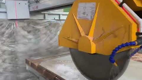 WANLONG Granite Marble Stone Machinery PLC-700 Laser Bridge Cutting Machine in Egypt