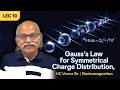 Gauss’s Law for Symmetrical Charge Distribution | HC Verma Sir | Electromagnetism Lecture 10