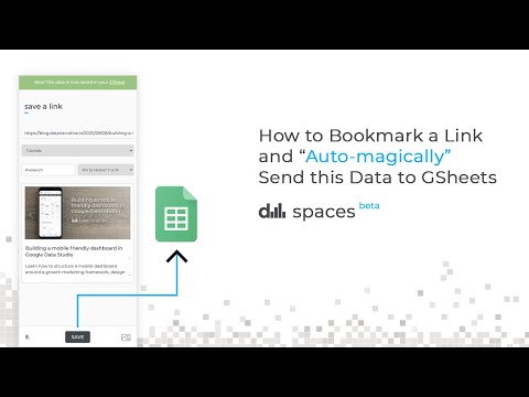 How to bookmark a link and automatically save this data to Google Sheets (app demo)