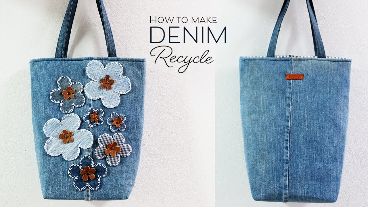 How to make Denim Bag Tutorial Sewing Easy YouTube