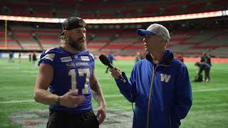 Chris Streveler Interview on Grey Cup's Eve