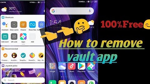 How To Remove Vault App | 😊 | How to use App Vault in Xiaomi Redmi and Mi Phones 2020 | How to Des.