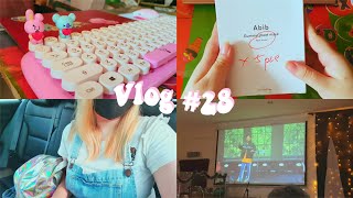 Vlog #28 | Weekly Vlog🎄 | Typing ASMR⌨ | New keycap💞 | Go to church⛪ | New set up + BT21 mouse pad💖