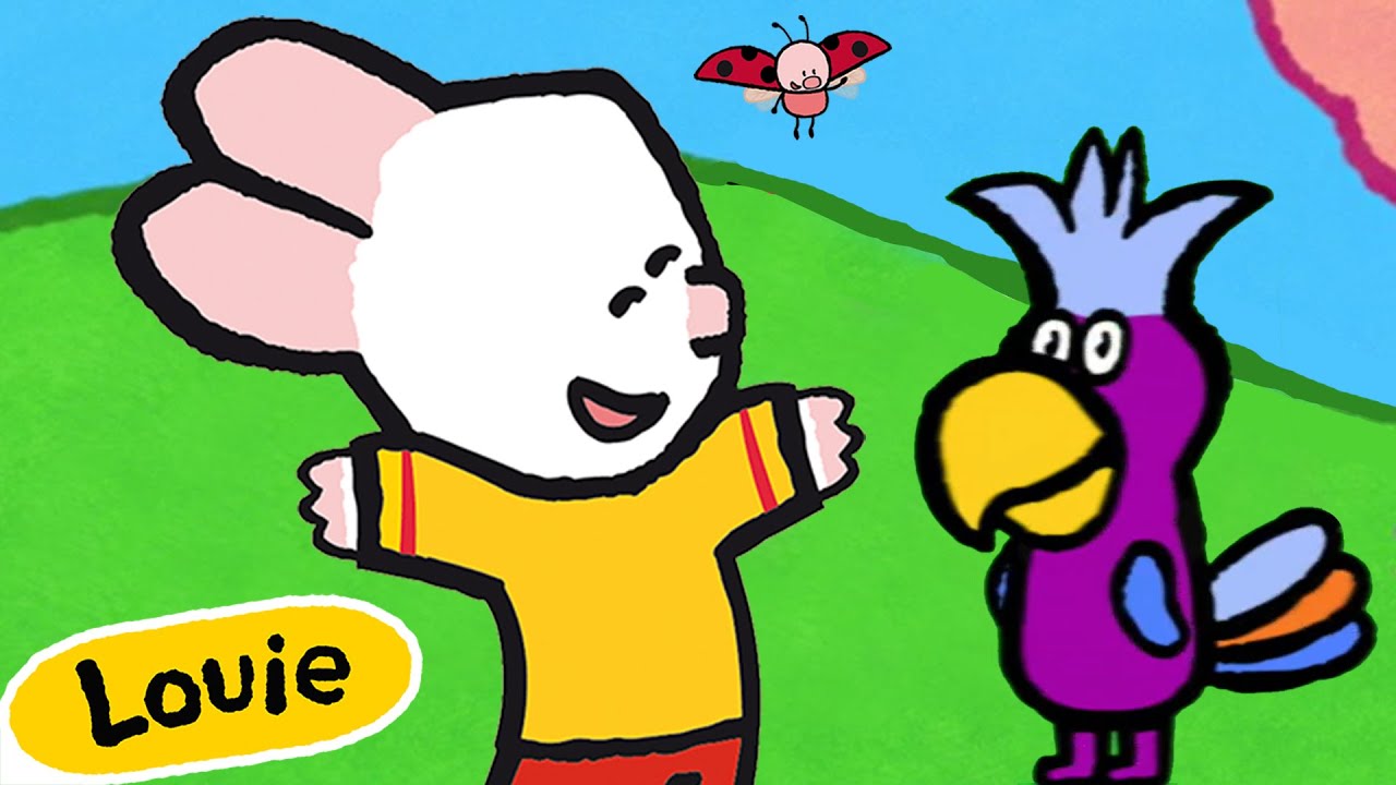 LOUIE 🐰🎨 Aprende a dibujar un LORO 🦜 Dibujos Para niños | Videos educativos