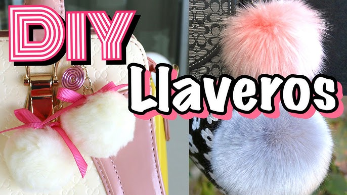 MR DIY - Adorable furry round pom-pom keychain accessory. Comes