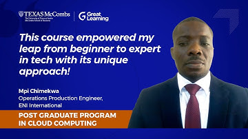 PGP in Cloud Computing Course Review by Enejea | University of Texas at Austin & Great Learning