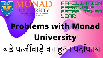 Monad University | Monad University Approvals | Problems with students | Mark-sheet Scam #University