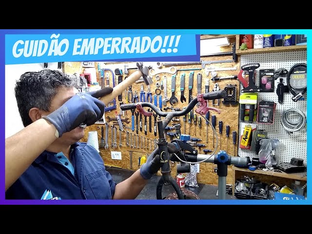 como tirar guidão de bicicleta emperrado 