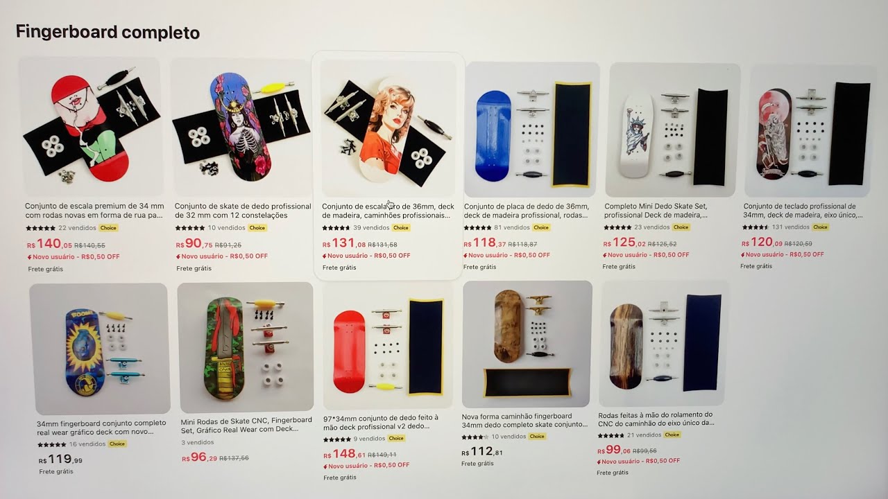OS MELHORES FINGERBOARDS DO ALIEXPRESS 2025