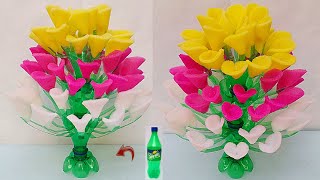 GULDASTA/गुलदस्ता बनाने कि विधि/Plastic bottle vase Craft/Diy new Design bottle & foam flower vase