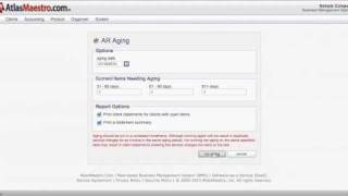 AtlasMaestro - Run an Aging Report