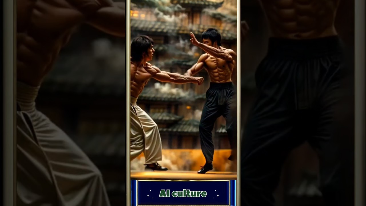 Bruce Lee fighting AI generate short video @aiCulture-123