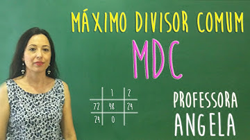 MDC PELO ALGORITMO DE EUCLIDES - VIVENDO A MATEMÁTICA COM A PROFESSORA ANGELA